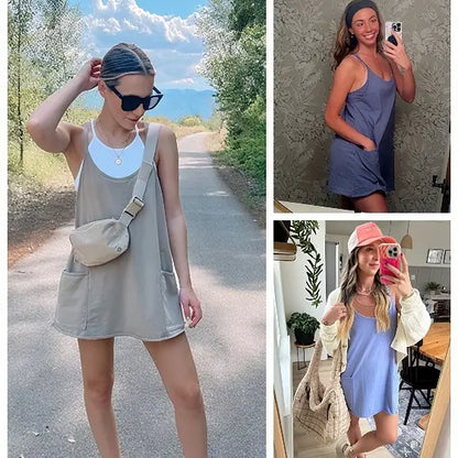 Special Sale❤️Women's Summer Sleeveless Mini Dress V Neck Spaghetti
