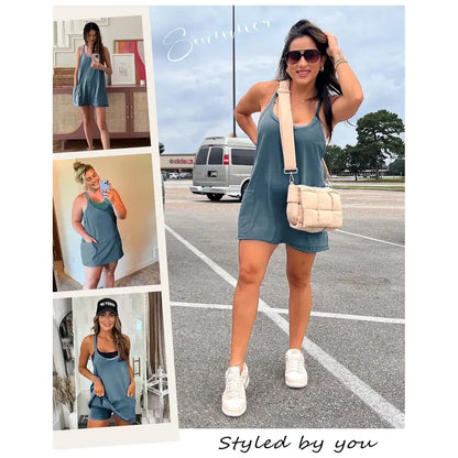 Special Sale❤️Women's Summer Sleeveless Mini Dress V Neck Spaghetti