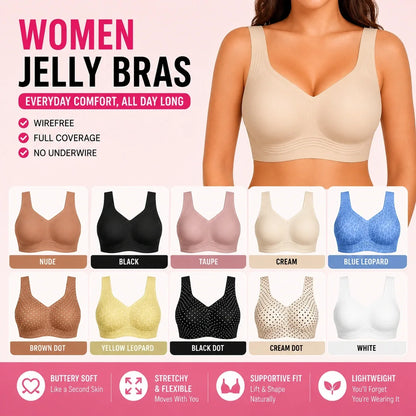 Women’s Jelly Support Bra – Wirefree & Full Coverage