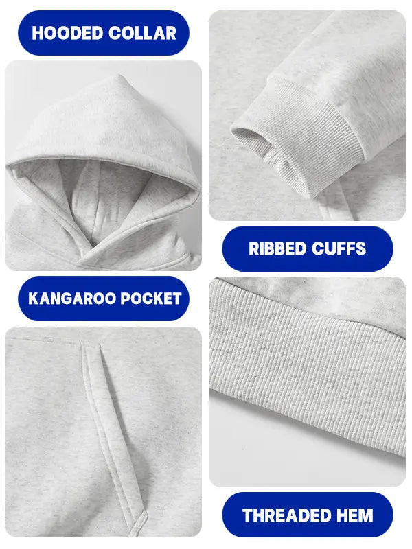 Hooded Sweatshirt, Loose Fit Pullover Hoodie