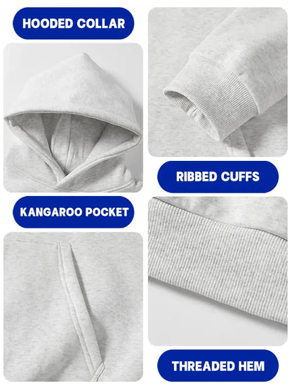 Hooded Sweatshirt, Loose Fit Pullover Hoodie