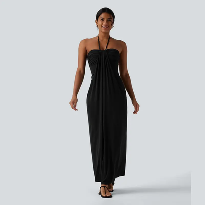 Halara Halter Tie Back Maxi Dress with Pockets
