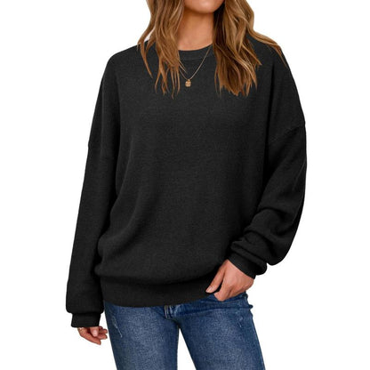 Women's Wool Blend Oversized Sweaters Crewneck Casual Winter Outfits Fashion Tops