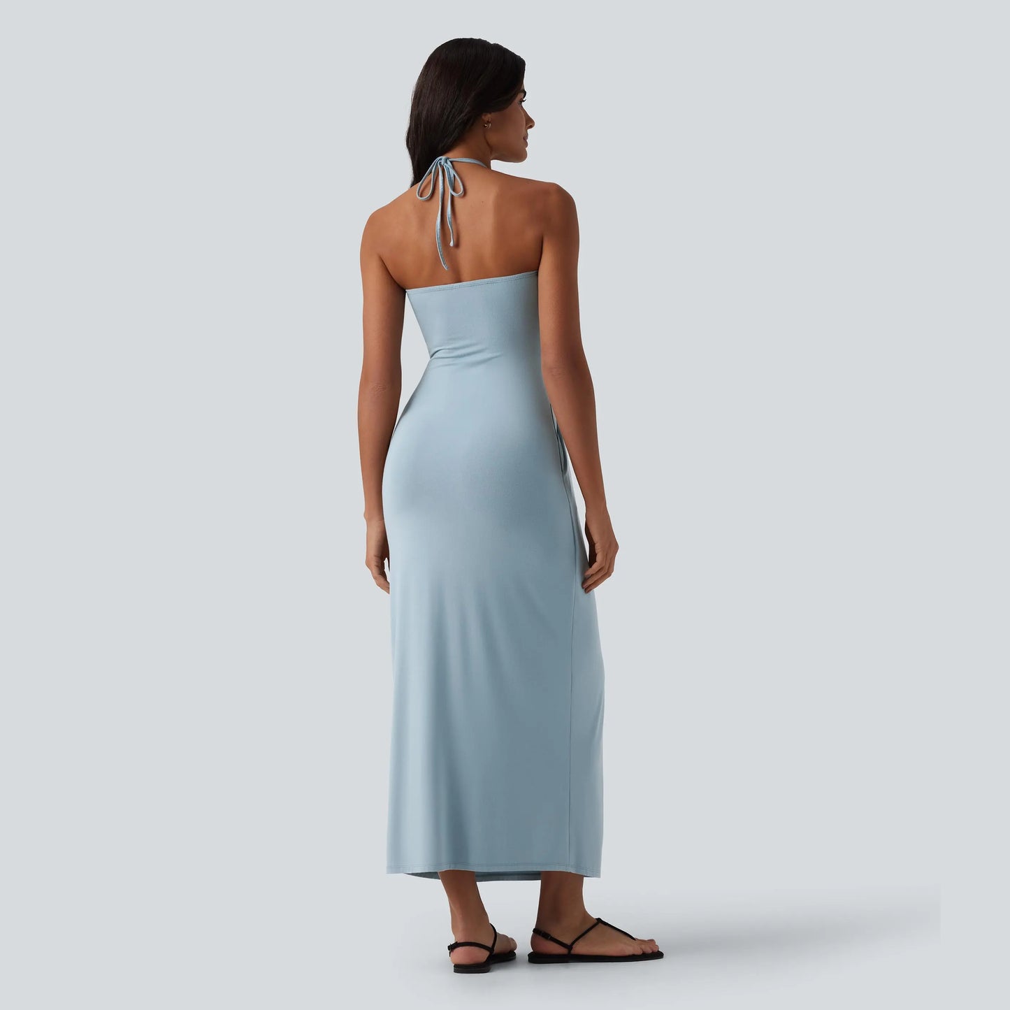 Halara Halter Tie Back Maxi Dress with Pockets