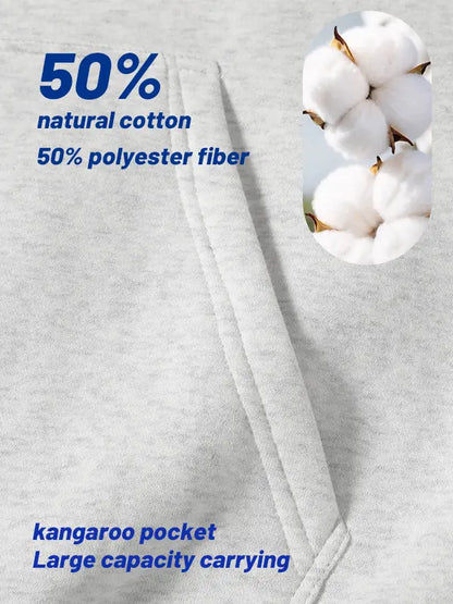 Hooded Sweatshirt, Loose Fit Pullover Hoodie