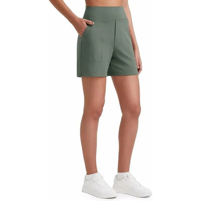Women's High Waisted Athletic Shorts with Pockets