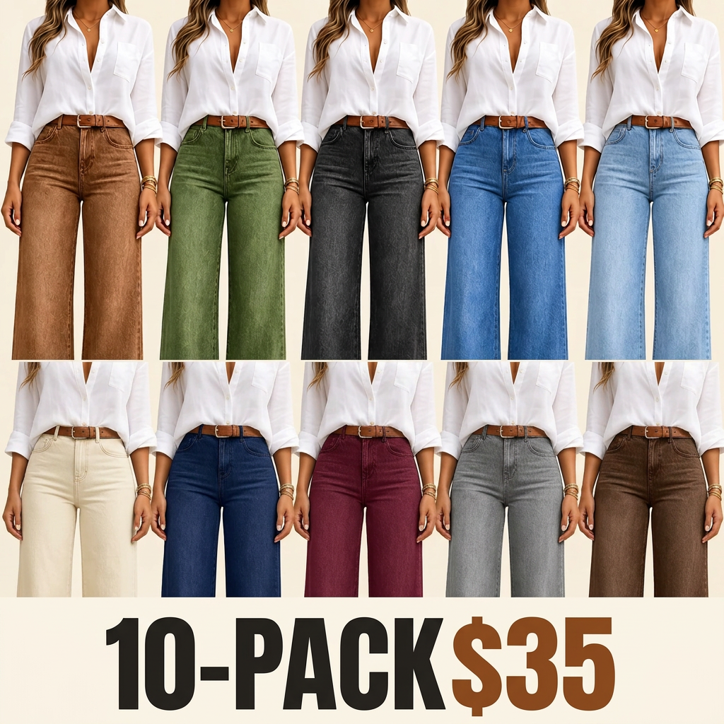 ❤️‍🔥 Christmas Sale💥Women's Loose Fit Baggy Oversized Straight Leg Denim Jeans with Pockets