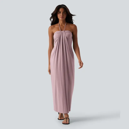 Halara Halter Tie Back Maxi Dress with Pockets