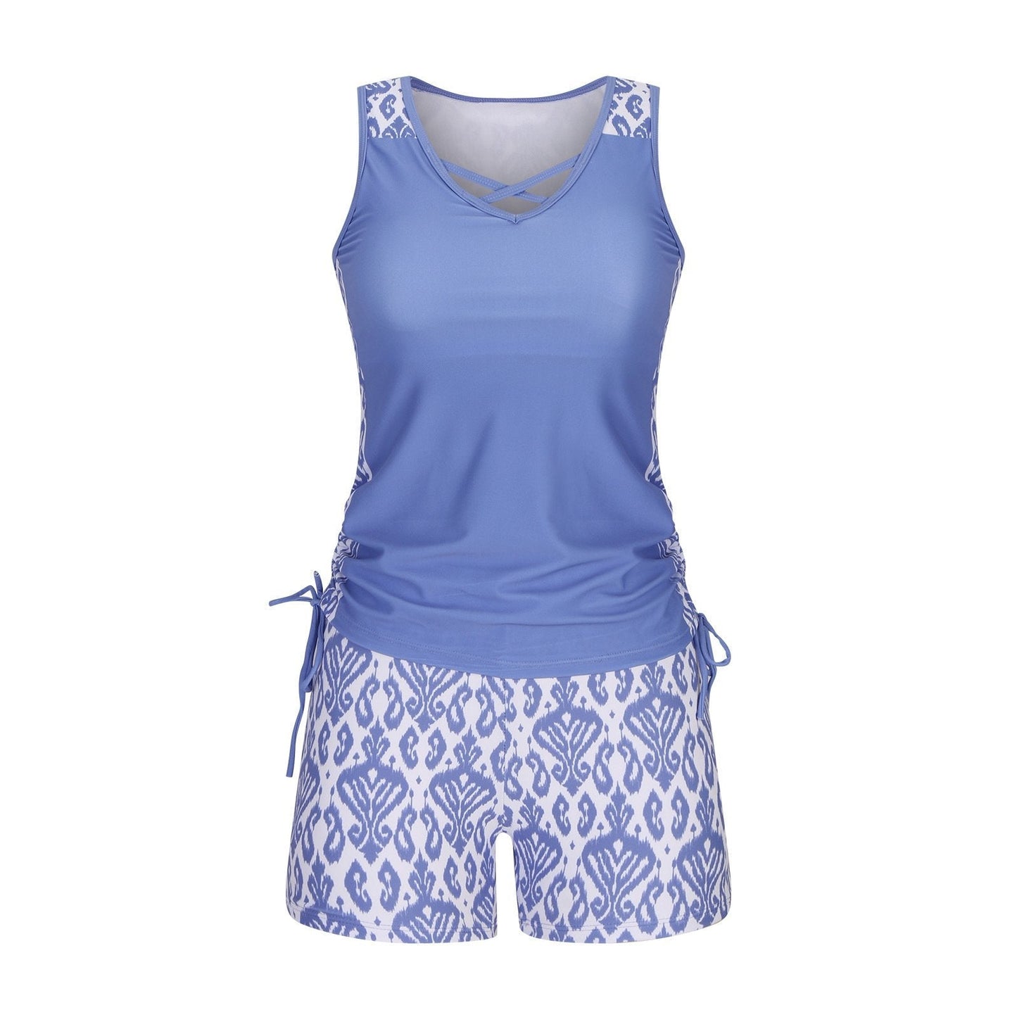 Women's Tummy Control Tankini Set with Shorts