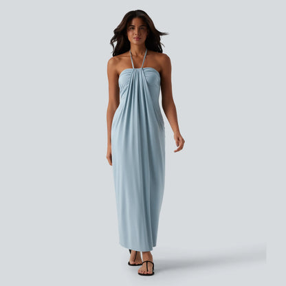 Halara Halter Tie Back Maxi Dress with Pockets