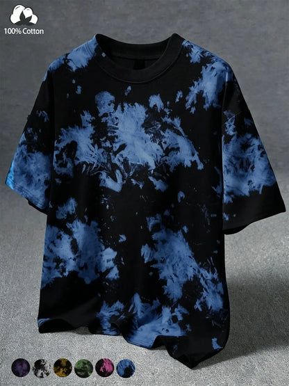 Unisex Vintage Tie-Dye T-Shirt for Summer Streetwear