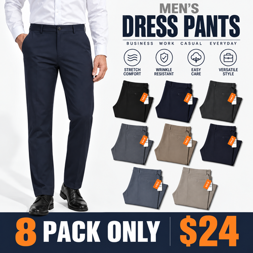👍🔥Limited-Time Promotion-Stretch Dress Pants No Iron Golf Pants