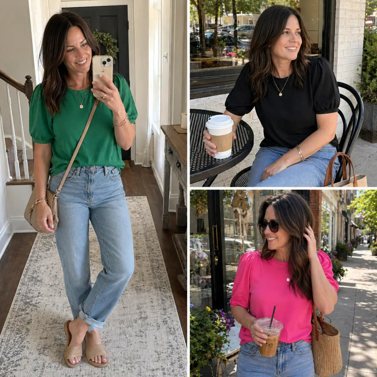 Women's Puff Short Sleeve Sweater