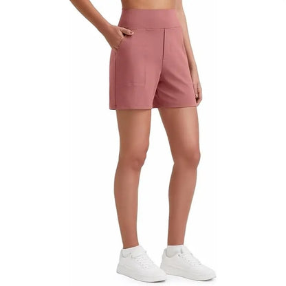 Women's High Waisted Athletic Shorts with Pockets