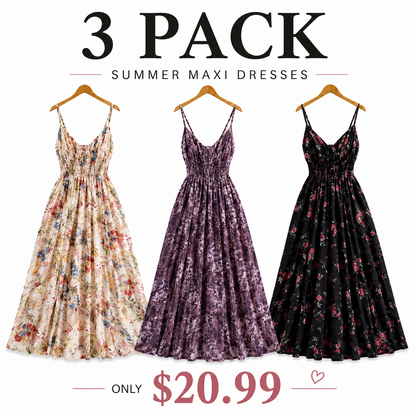 Women's Boho Floral Cami A-Line Summer Dress