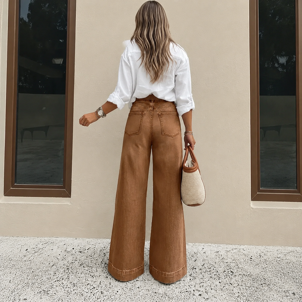 ❤️‍🔥 Christmas Sale💥Women's Loose Fit Baggy Oversized Straight Leg Denim Jeans with Pockets