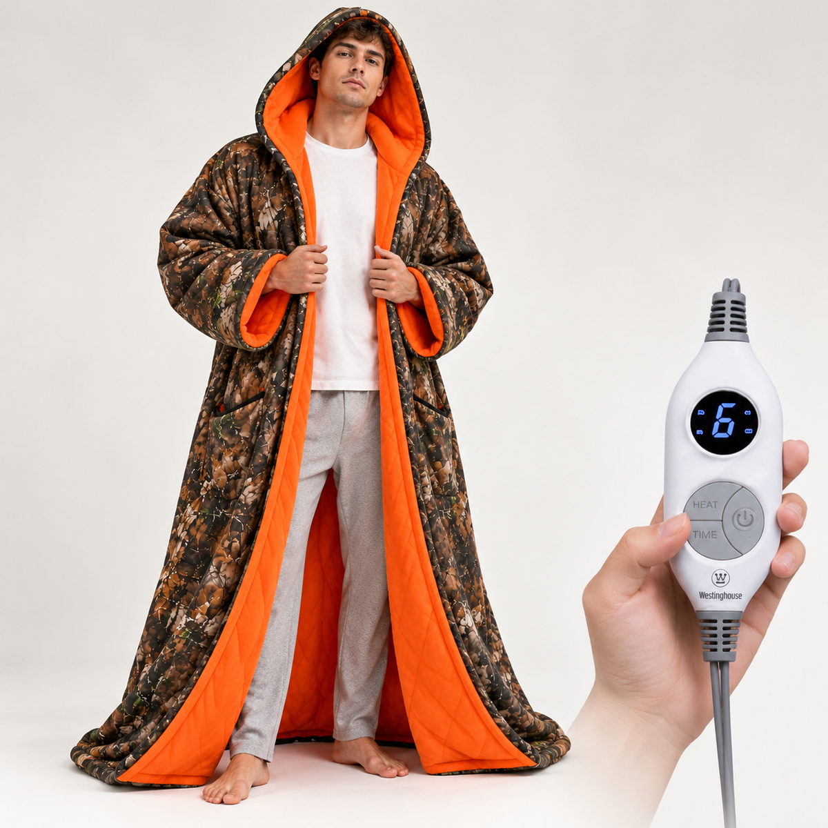 ❄️ Sherpa Wearable Electric Blanket 🎄 Overheat Protection & Auto-Shutoff Function