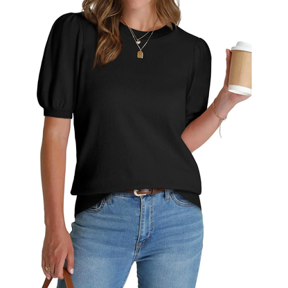 Women's Puff Short Sleeve Sweater