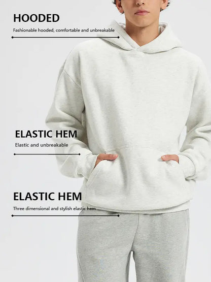 Hooded Sweatshirt, Loose Fit Pullover Hoodie