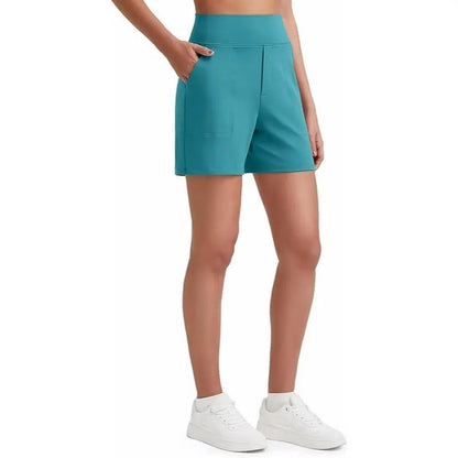 Women's High Waisted Athletic Shorts with Pockets