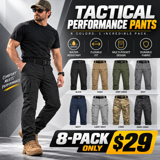 Men's Ripstop Water-Resistant Tactical Cargo Pants