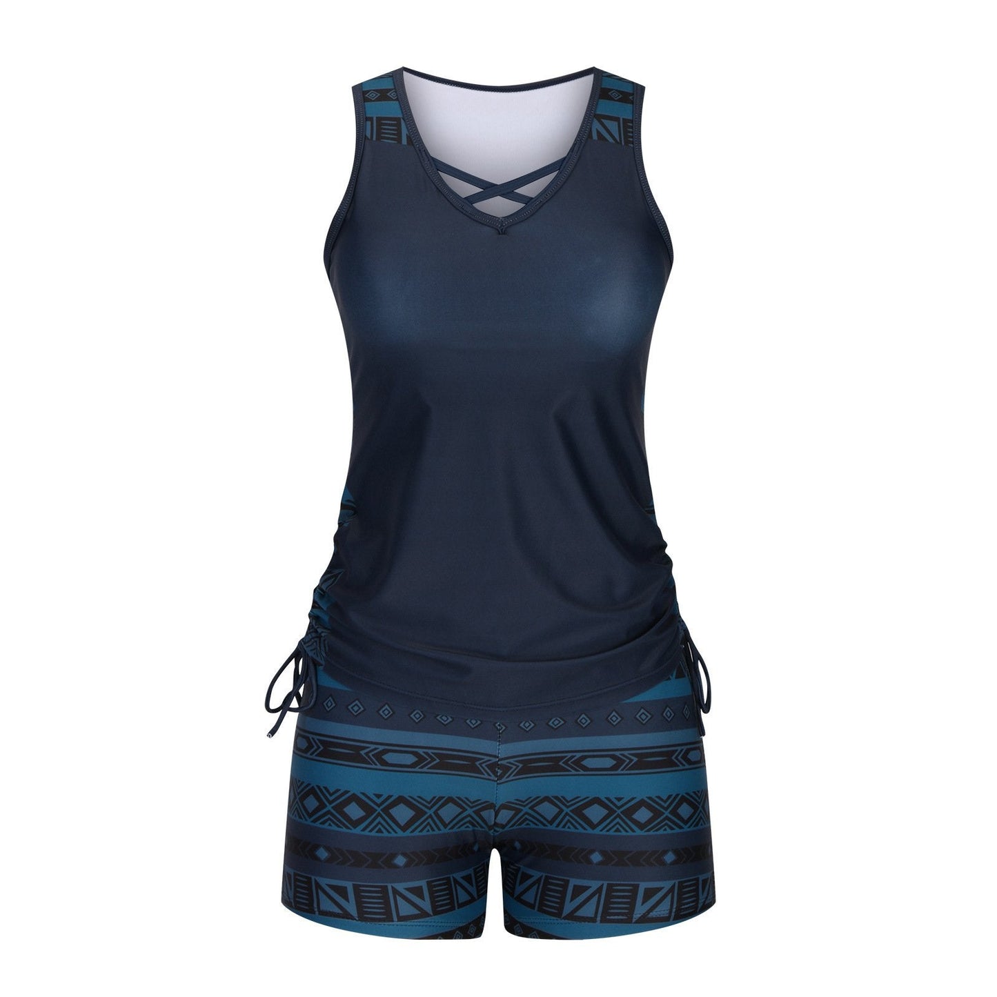 Women's Tummy Control Tankini Set with Shorts