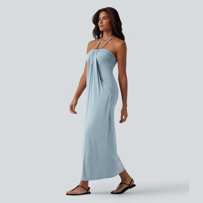 Halara Halter Tie Back Maxi Dress with Pockets