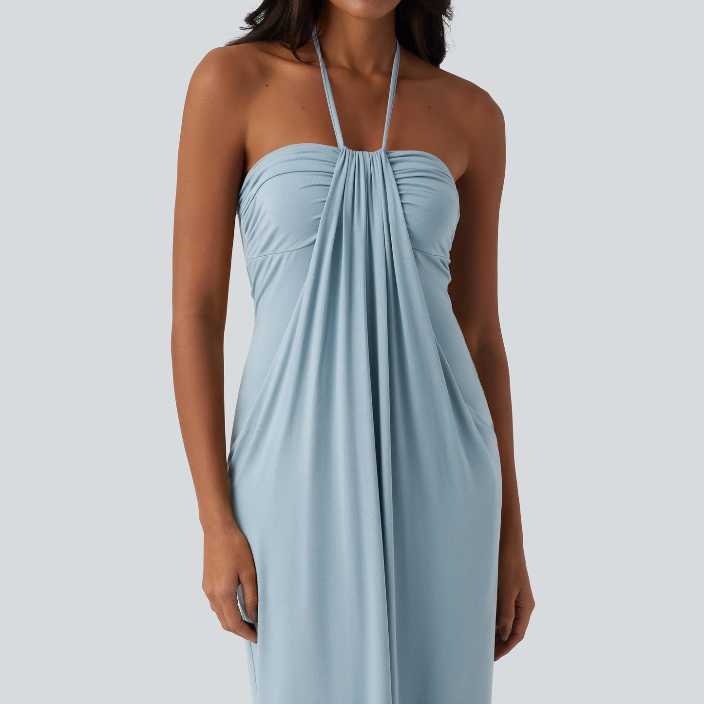 Halara Halter Tie Back Maxi Dress with Pockets