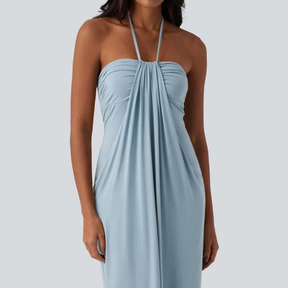 Halara Halter Tie Back Maxi Dress with Pockets