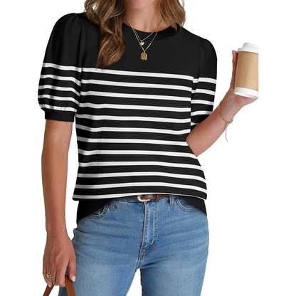 Women's Puff Short Sleeve Sweater