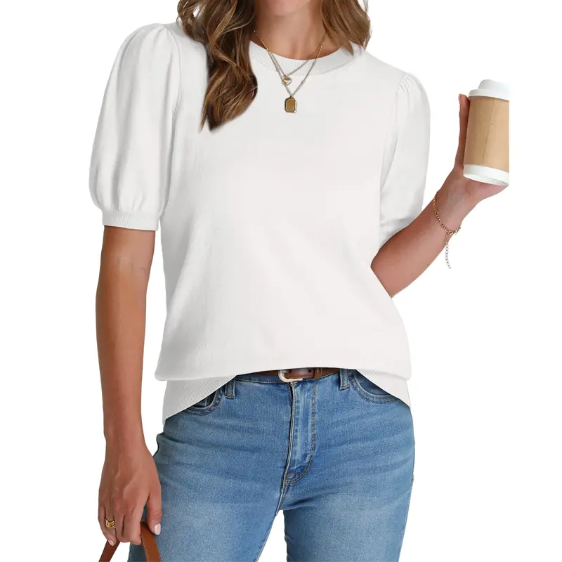 Women's Puff Short Sleeve Sweater