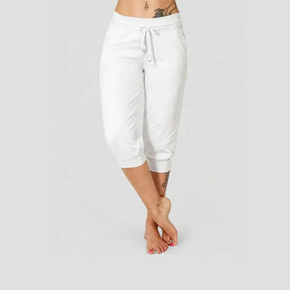 🔥Hot Summer Sale🔥Women’s Drawstring Capri Pants with Pockets for Casual Comfort Wear